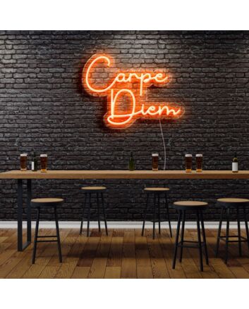Carpe Diem Neon Sign for Motivational and Inspirational Spaces
