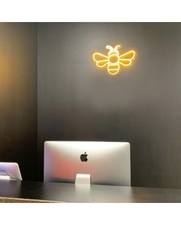 Bee Neon Sign for Nature and Whimsical Decor
