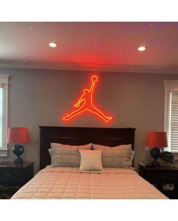 Jumpman Neon Sign for Sneaker Enthusiasts and Sports Lovers