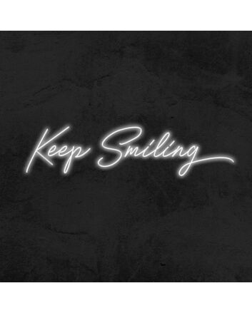Keep Smiling Neon Sign for Positive and Happy Spaces