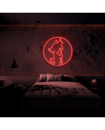 Kid Goku Neon Sign for Anime Lovers