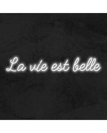 La Vie Est Belle Neon Sign for Positive and Happy Spaces