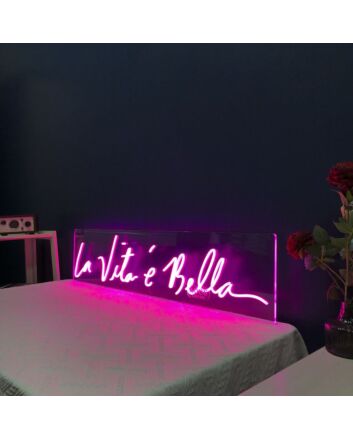 La Vita E Bella Italian Neon Sign for Elegant and Stylish Spaces