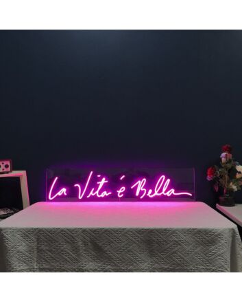 La Vita E Bella Italian Neon Sign for Elegant and Stylish Spaces