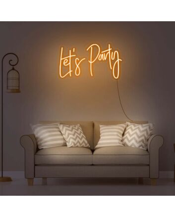 Let&#039;s Party Neon Sign for Fun and Celebratory Spaces