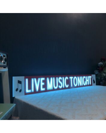 Live Music Tonight Neon Sign for Music Lovers and Venues