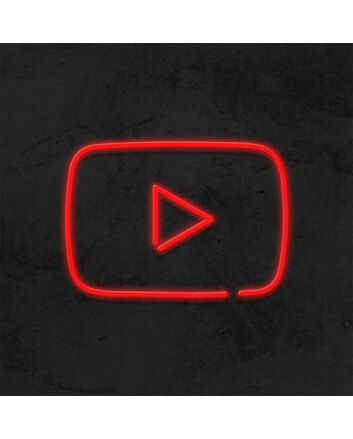 Logo Youtube Neon Sign for Content Creators and Fans