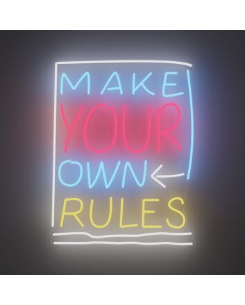 Make Your Own Rules Neon Sign MNE11297 for Bold and Playful Spaces