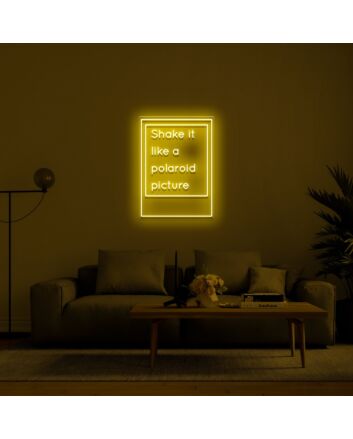 Shake It Like A Polaroid Picture Neon Sign v2 for Fun and Playful Spaces