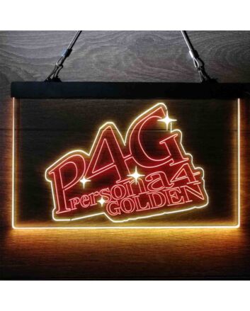 P4G Persona 4 Golden Dual LED Neon Sign for Anime and Game Fans