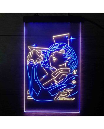 Persona 5 Makoto Nijima Dual LED Neon Sign for Anime and Game Fans