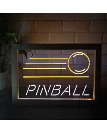 Pinball Game Frame Dual LED Neon Sign for Gaming and Fun Spaces