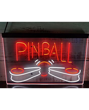 Pinball Machine Dual LED Neon Sign for Gaming and Fun Spaces