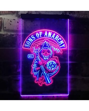 Sons of Anarchy Dual LED Neon Sign for TV Show Fans