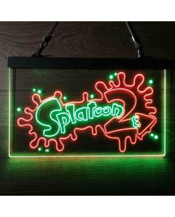 Splatoon 2 Dual LED Neon Sign for Gaming Fans