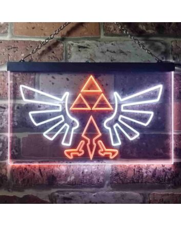 The Legend of Zelda Triforce Dual LED Neon Sign for Gaming Fans