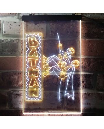 Batman and Robin Dual LED Neon Sign for Superhero Fans