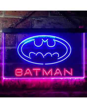 Batman Hero Dual LED Neon Sign for Superhero Fans
