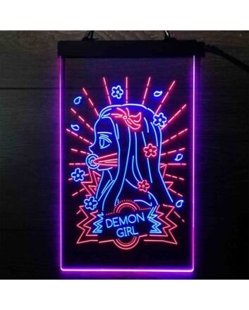Kimetsu no Yaiba Nezuko Dual LED Neon Sign for Anime Fans