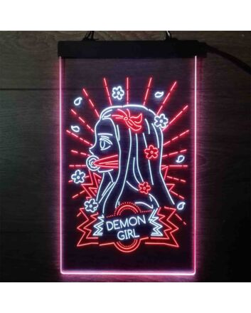 Kimetsu no Yaiba Nezuko Dual LED Neon Sign for Anime Fans
