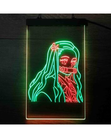 Demon Slayer Nezuko v1 Dual LED Neon Sign for Anime Fans