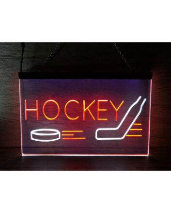 Hockey Cave Dual LED Neon Sign for Sports Enthusiasts
