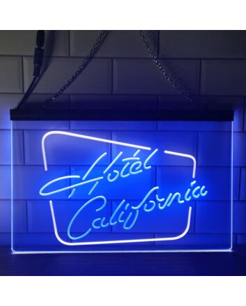 Hotel California Dual LED Neon Sign for Music Fans