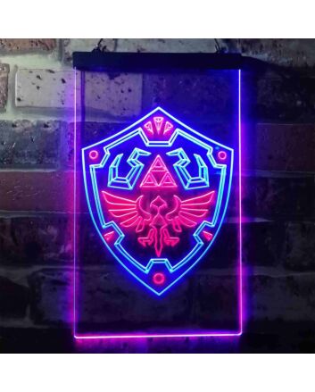 Legend Of Zelda Link Shield Dual LED Neon Sign for Gaming Fans