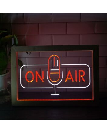 On Air v2 Dual LED Neon Sign for Studios and Broadcasting Spaces