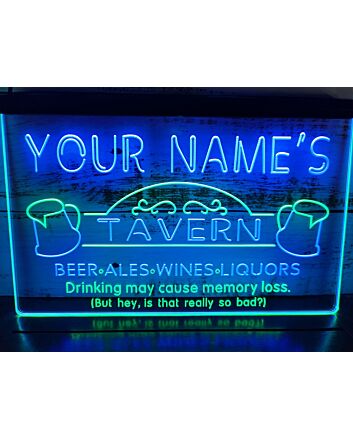 Name Personalized Custom Tavern Man Cave Bar Beer Dual LED Neon Sign for Personalized Decor