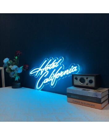 Hotel California Neon Sign for Music Lovers and Themed Decor