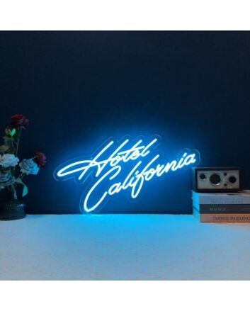 Hotel California Neon Sign for Music Lovers and Themed Decor