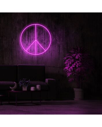Peace Neon Sign for Relaxing and Positive Spaces