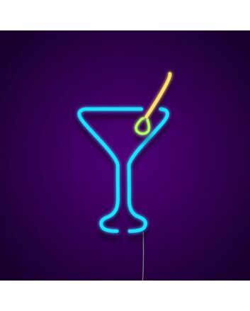 Martini Glass Neon Sign for Bars and Social Spaces