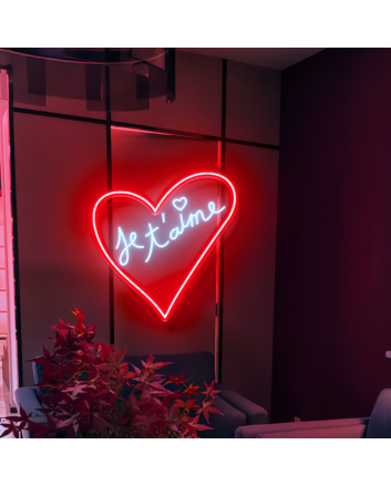 Je T'aime Neon Art Sign Express Your Love in Neon