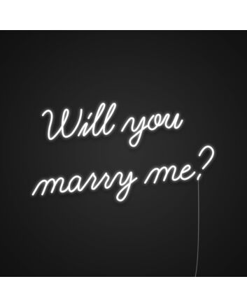 Will You Marry Me Neon Sign for Romantic Proposals