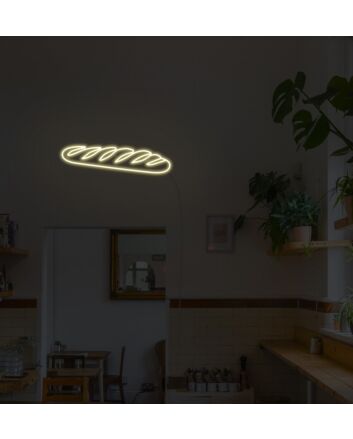Baguette Neon Sign for Food Lovers and Whimsical Decor