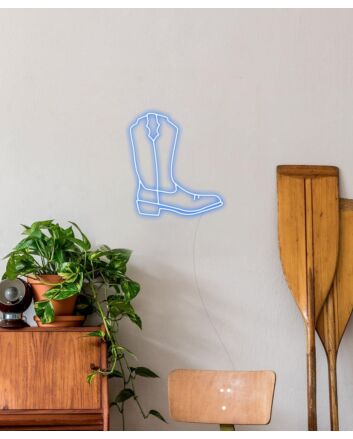 Cowboy Boot Neon Sign for Western and Rustic Decor
