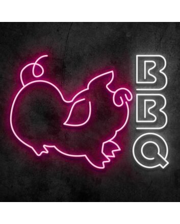 BBQ Neon Sign for Barbecue and Social Spaces