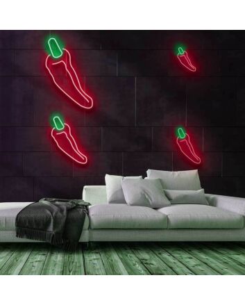 Chili Neon Sign for Food Lovers and Spicy Themes