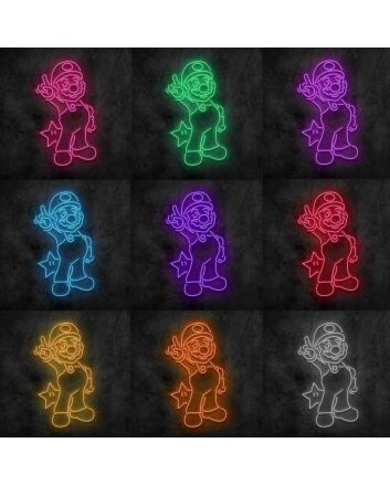 Mario Neon Sign for Video Game Fans