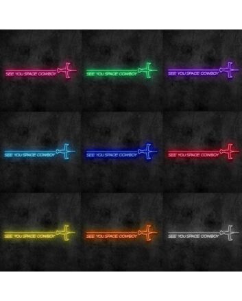 See You Space Cowboy Neon Sign for Anime and Sci-Fi Fans