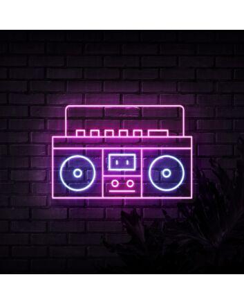 Boom Box Neon Sign for Music Lovers