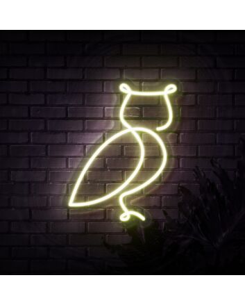 Owl Neon Sign for Nature and Whimsical Decor