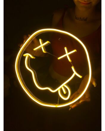 Nirvana Smile Crazy Neon Sign for Music Lovers