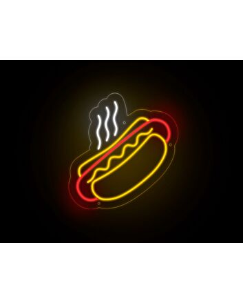 Hotdog Neon Sign for Food Lovers and Cafes