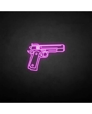 &#39;Pistol&#39; neon sign