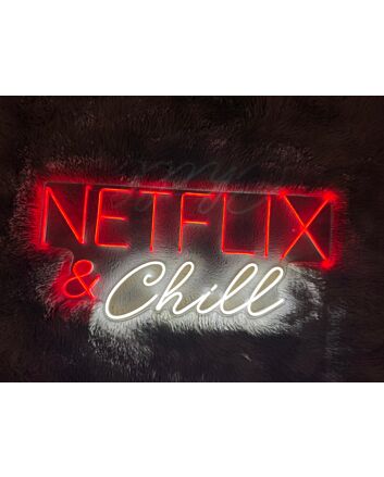 Netflix and Chill Neon Sign for Cozy and Fun Spaces