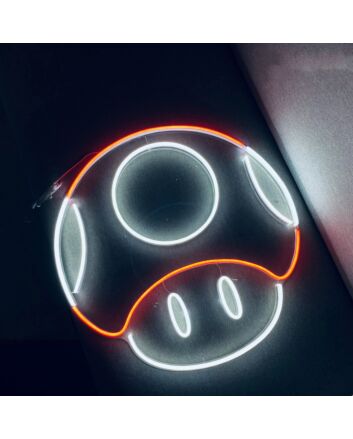 Mario Mushroom Game Neon Sign for Video Game Fans
