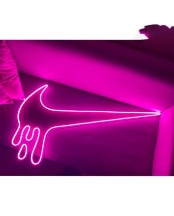 Dripping Swoosh Neon Sign for Bold and Stylish Spaces